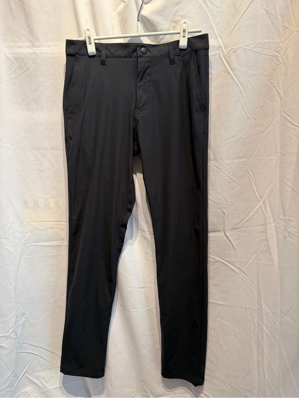 RHONE Black Slim Performance Chinos, 30x33